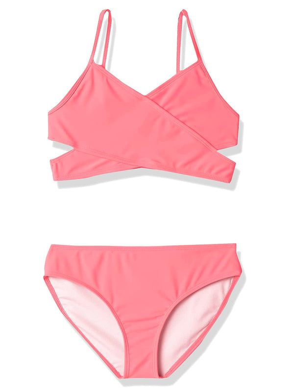 Kanu Surf Girls' Solid Wraparound Wrap Around Bikini Atlantis