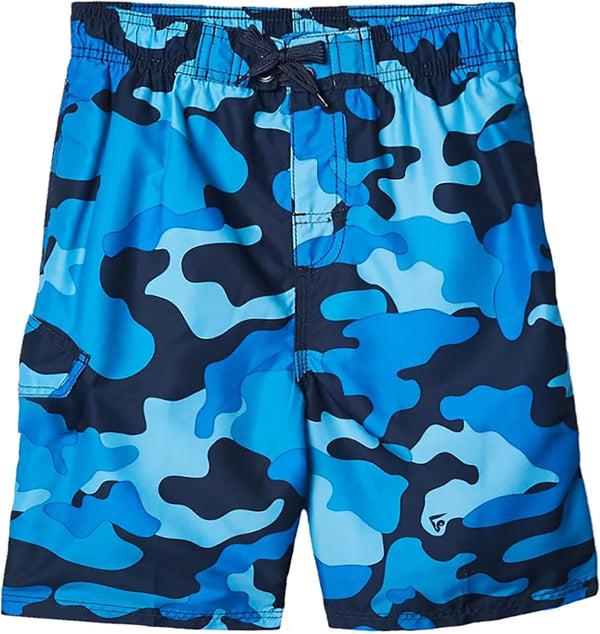 Kanu Surf Boys' Camo Swim Trunks Black