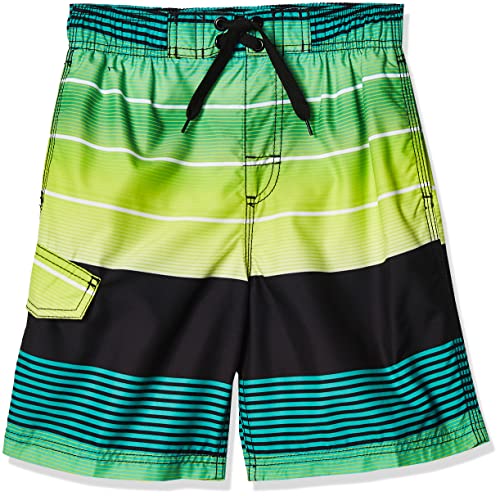 Kanu Surf Boys' Echelon Swim Trunks Blk/Green