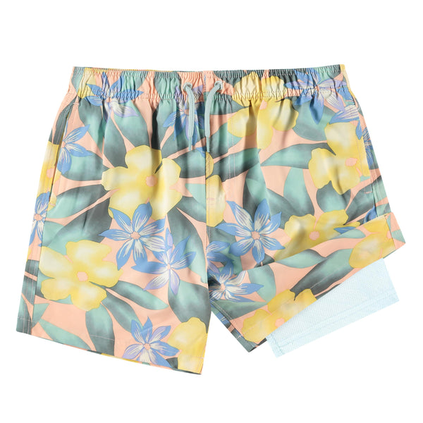 kanu surf Boys' Edgewater Stretch Swim Trunks Coral