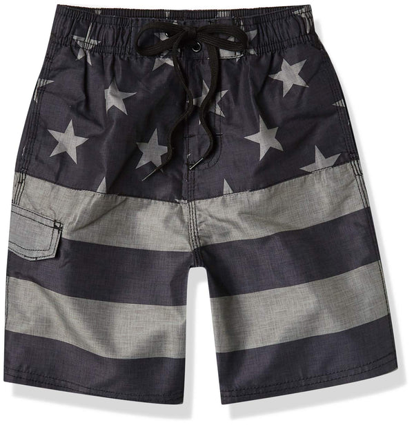 kanu surf Boys' Flag Ii Swim Trunks Black