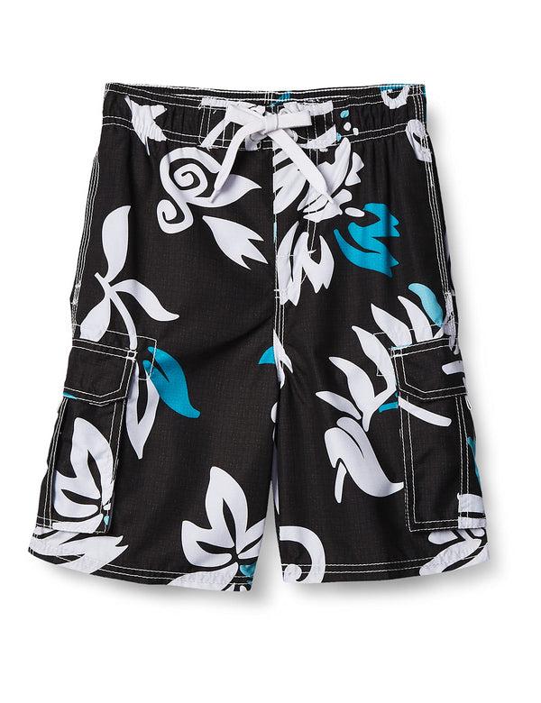 kanu surf Boys' Oahu Swim Trunks Black