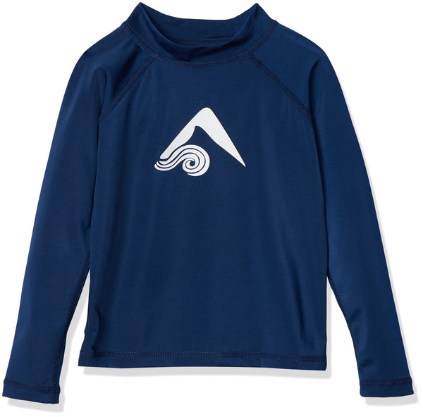 Kanu Surf Boys' Platinum Long Sleeve Rashguard Navy