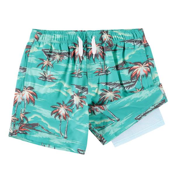 Kanu Surf Boys' Seascape Stretch Swim Trunks Black