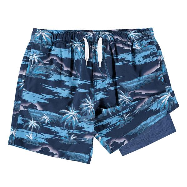 Kanu Surf Boys' Seascape Stretch Swim Trunks Black