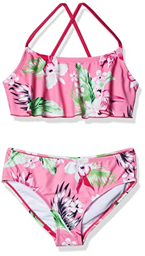 Kanu Surf Girls' Alania Flounce Bikini Coral