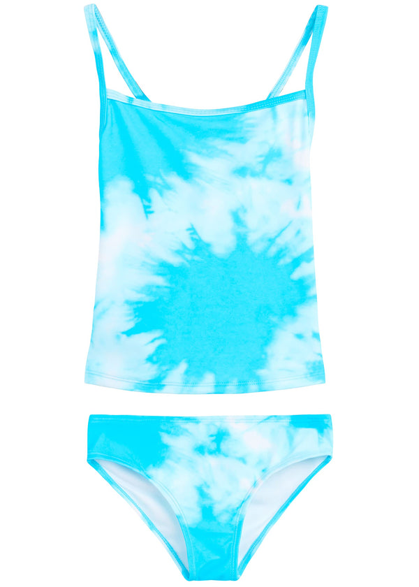 kanu surf Girls' Beach Girl Banded Tankini Denim