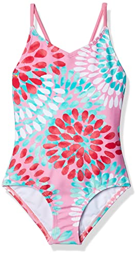 Kanu Surf Girls' Daisy V-Neck 1-pc Swimsuit Navy