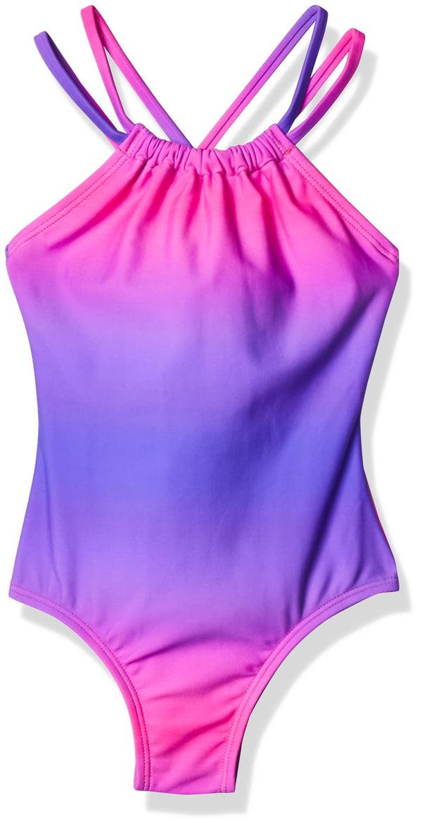 Kanu Surf Girls' Janie Halter 1-pc Swimsuit Blue