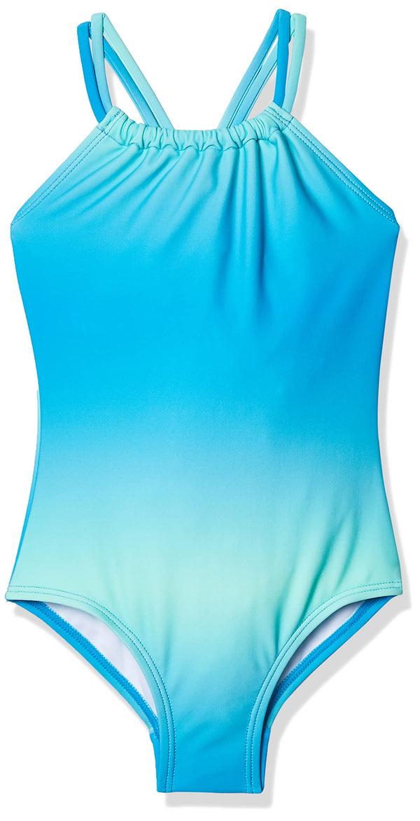 kanu surf Girls' Janie Halter 1-pc Swimsuit Blue