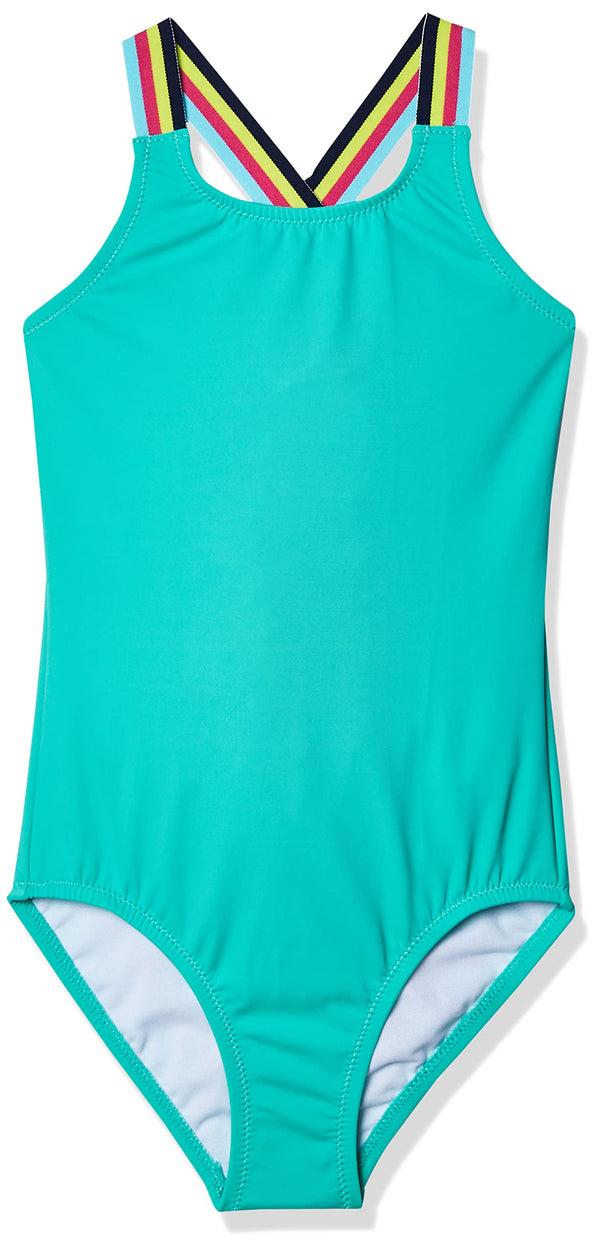 Kanu Surf Girls' Maggie Athletic 1-pc Swimsuit Navy