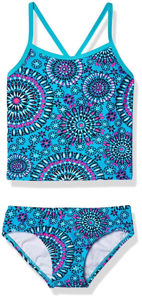kanu surf Girls' Melanie Banded Tankini Purple