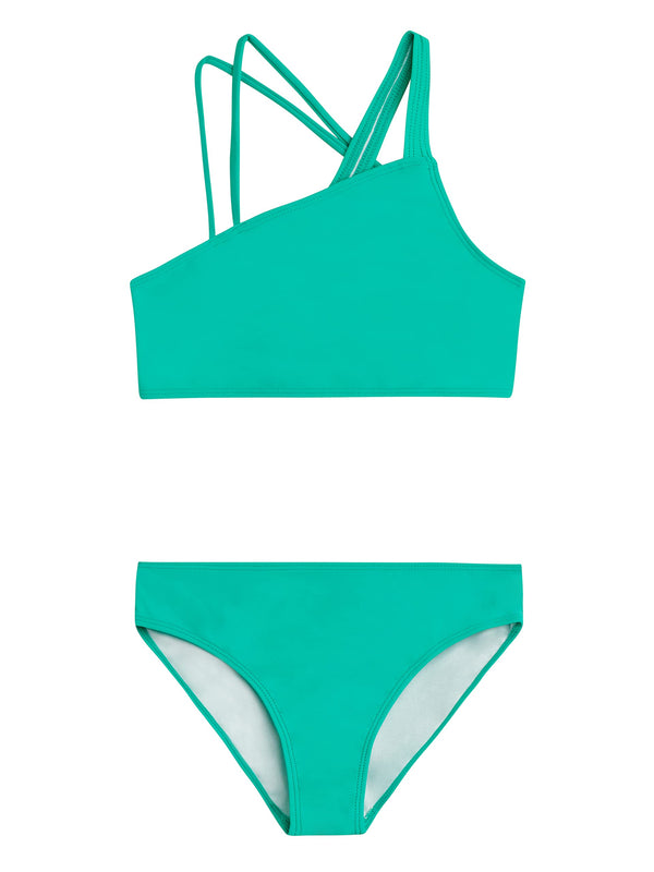 kanu surf Girls' Solid Angle Bikini Atlantis