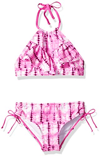 Kanu Surf Girls' Willow Ruffle Bikini (Part 1) Green1