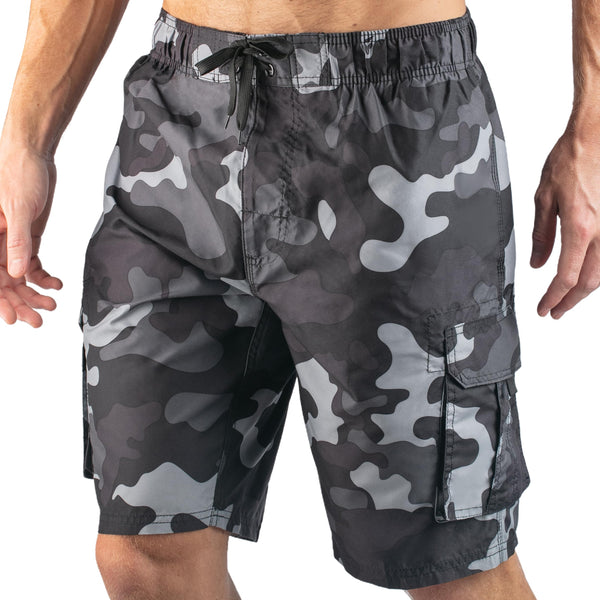 Kanu Surf Men's Camo 9" Swim Trunks Army Green