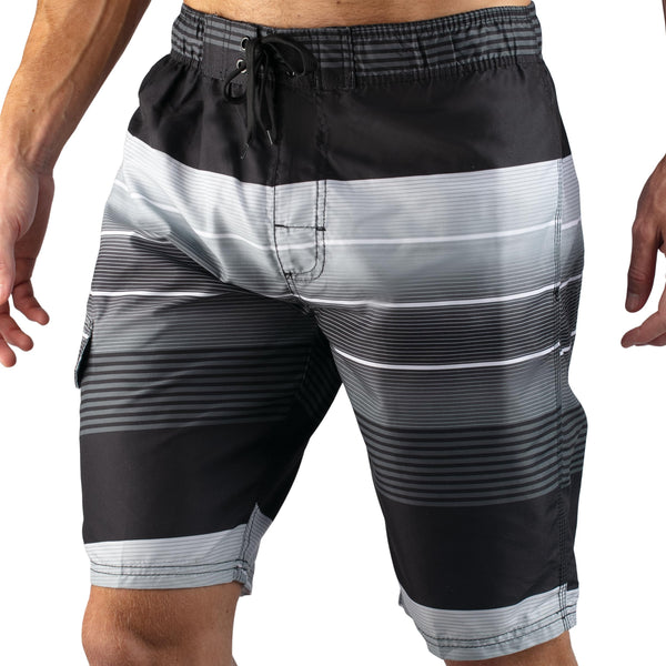 kanu surf Men's Echelon 9" Swim Trunks Black