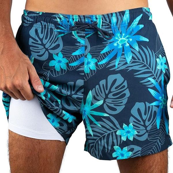 Kanu Surf Men's Bayside 5" Stretch Swim Trunks Black