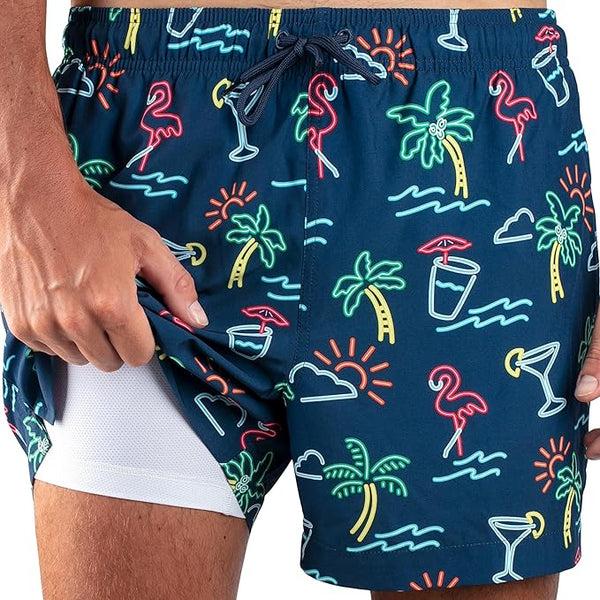 kanu surf Men's Beach Club 5" Stretch Swim Trunks Navy