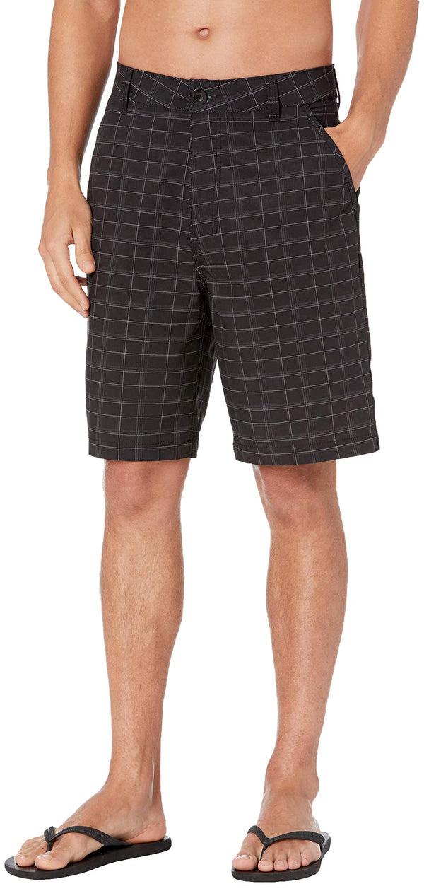 kanu surf Men's Highline Stretch Hybrid Board Shorts Black