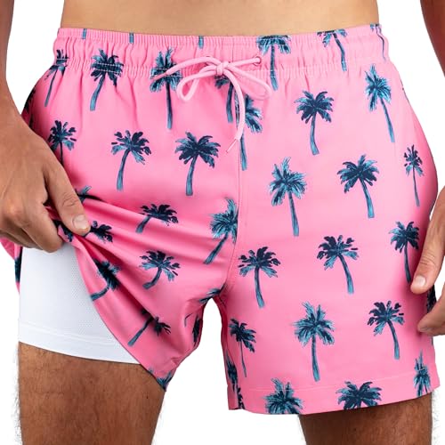 Kanu Surf Men's Palm Desert 5" Stretch Swim Trunks Coral