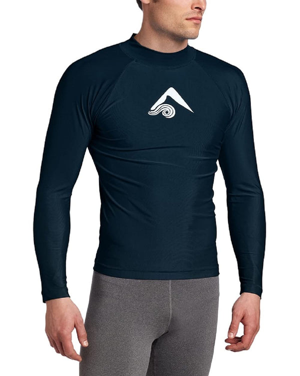 Kanu Surf Men's Platinum Long Sleeve Rashguard Navy