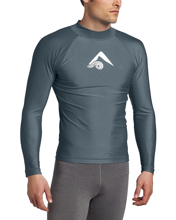 Kanu Surf Men's Platinum Long Sleeve Rashguard Navy