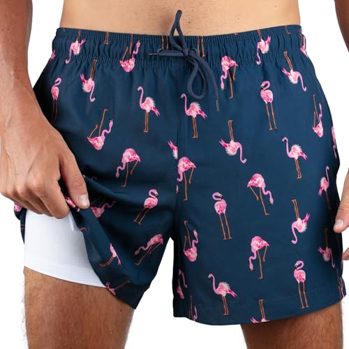 kanu surf Men's San Diego 5" Stretch Swim Trunks Aqua