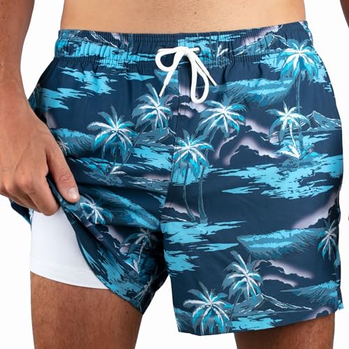 Kanu Surf Men's Seascape 5" Stretch Swim Trunks Black