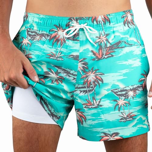 Kanu Surf Men's Seascape 5" Stretch Swim Trunks Black