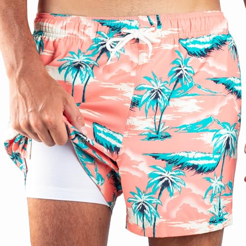 Kanu Surf Men's Seascape 5" Stretch Swim Trunks Black