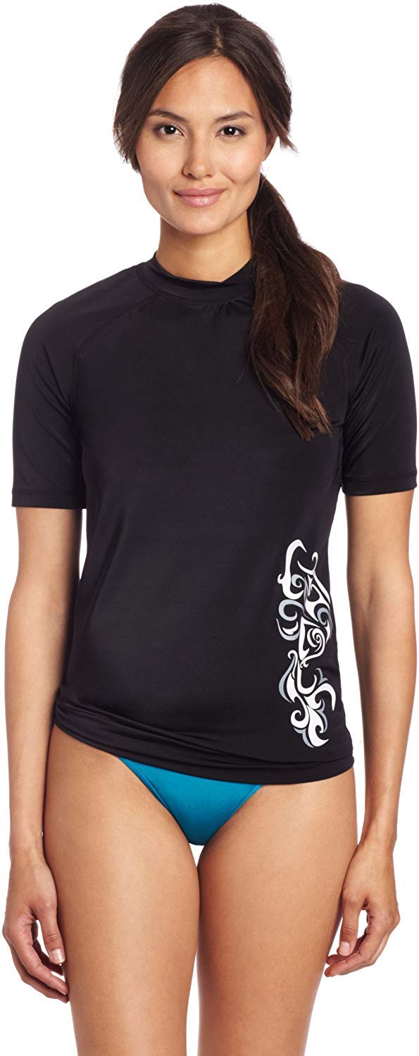 Kanu Surf Women's Breeze Short Sleeve Rashguard Black