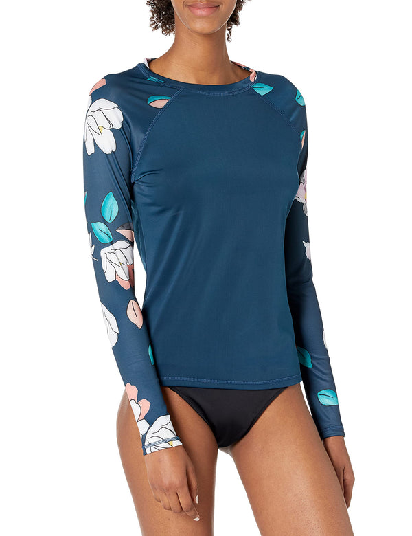 Kanu Surf Women's Darren Long Sleeve Rashguard Navy