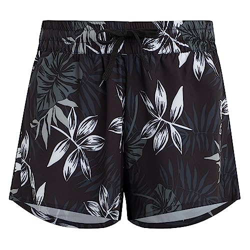 kanu surf Women's Gabby 4" Stretch Elastic Board Shorts Black