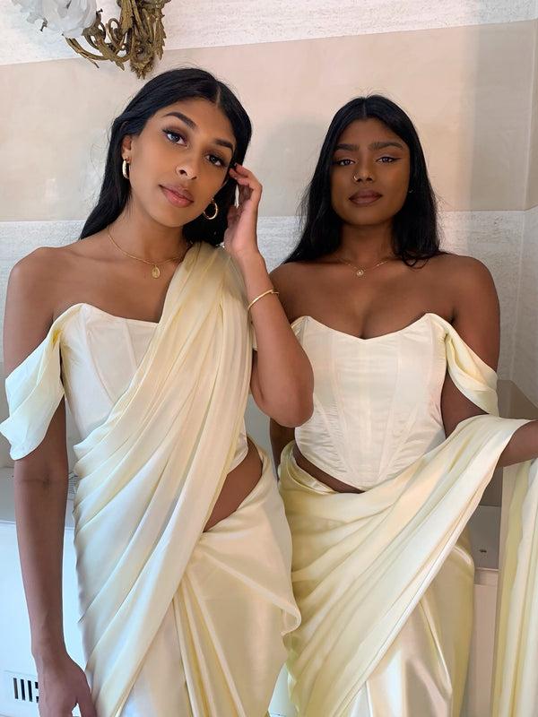 kanya london Custom Colour Corset and Saree -Made to Order (5 week wait)