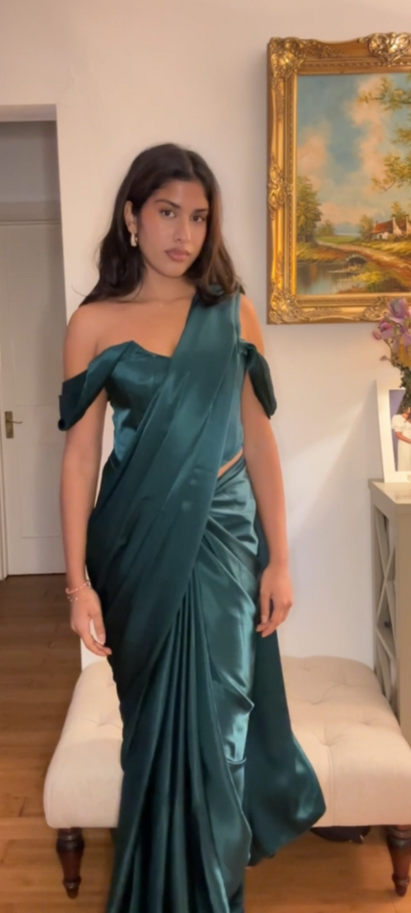 Kanya London Custom Colour Ready Made Button Up Saree - 5 Week Wait