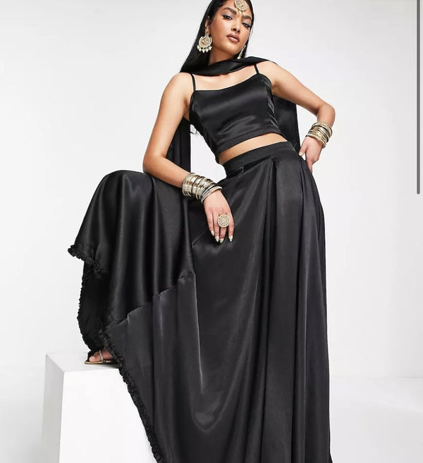 kanya london Black Lehenga Skirt