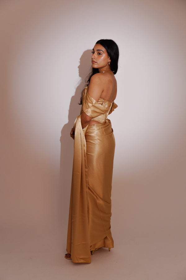 Kanya London BROWN CORSET TOP TIE UP