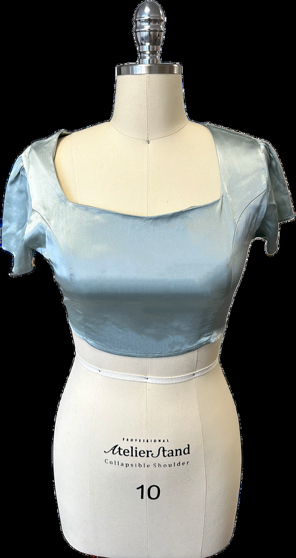 kanya london Dark sage green cap sleeve and Saree