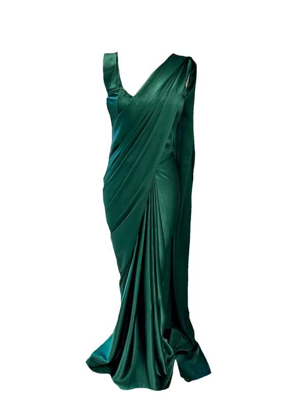 Kanya London Emerald Green Saree Only