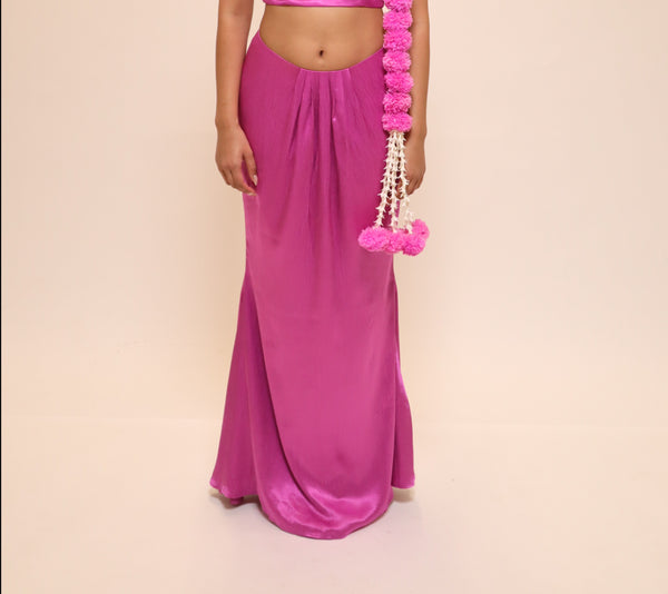 Kanya London Kanya London Fishtail Satin Purple Co-Ord