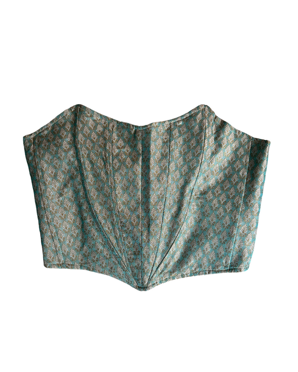 Kanya London Light Blue Brocade Corset