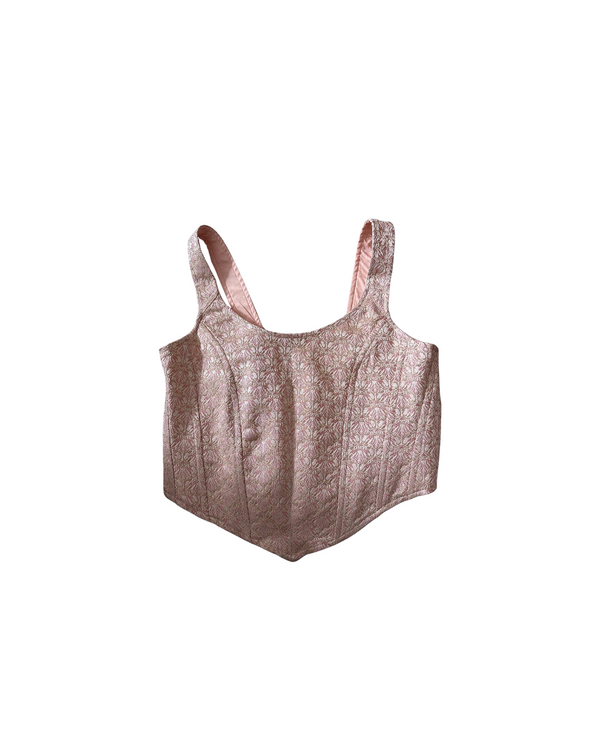 kanya london light pink brocade corset