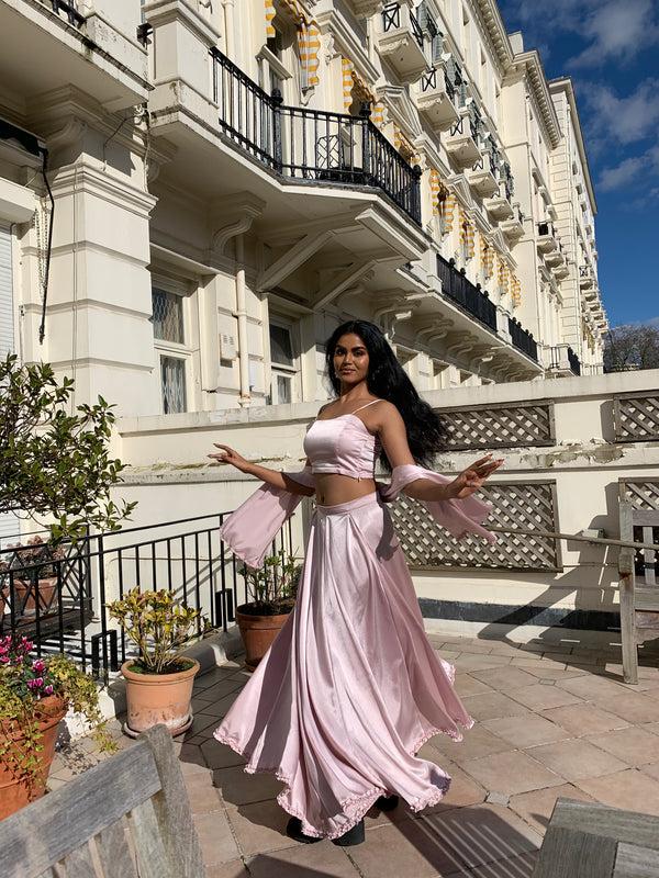 kanya london Pastel Pink Lehenga Skirt