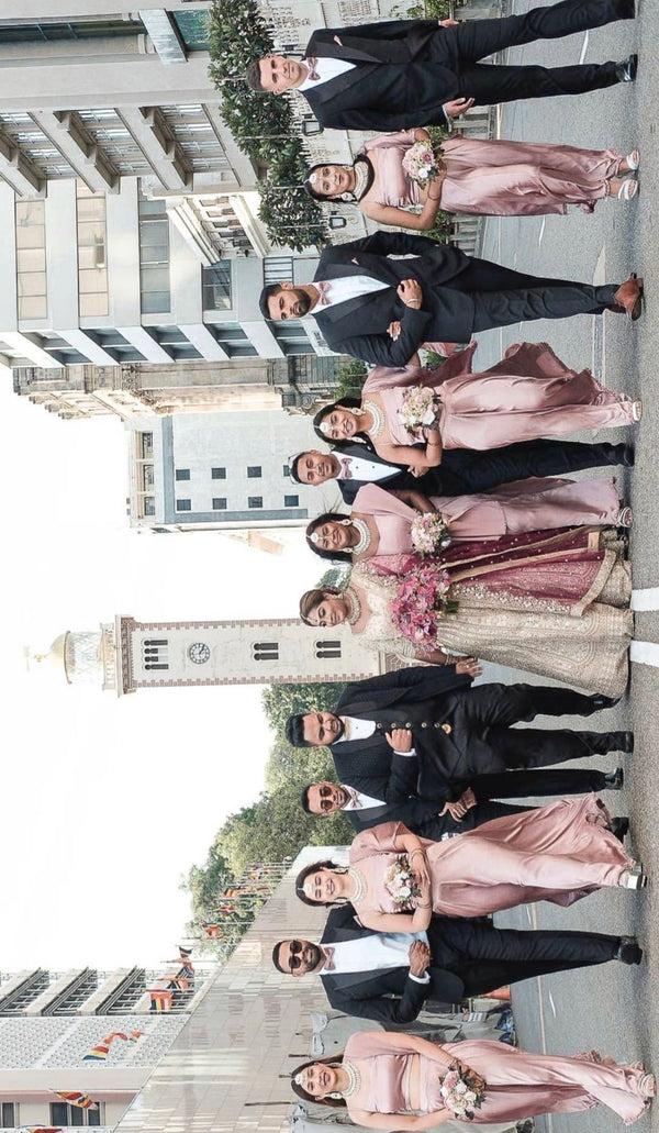 kanya london ROSE GOLD CORSET SAREE