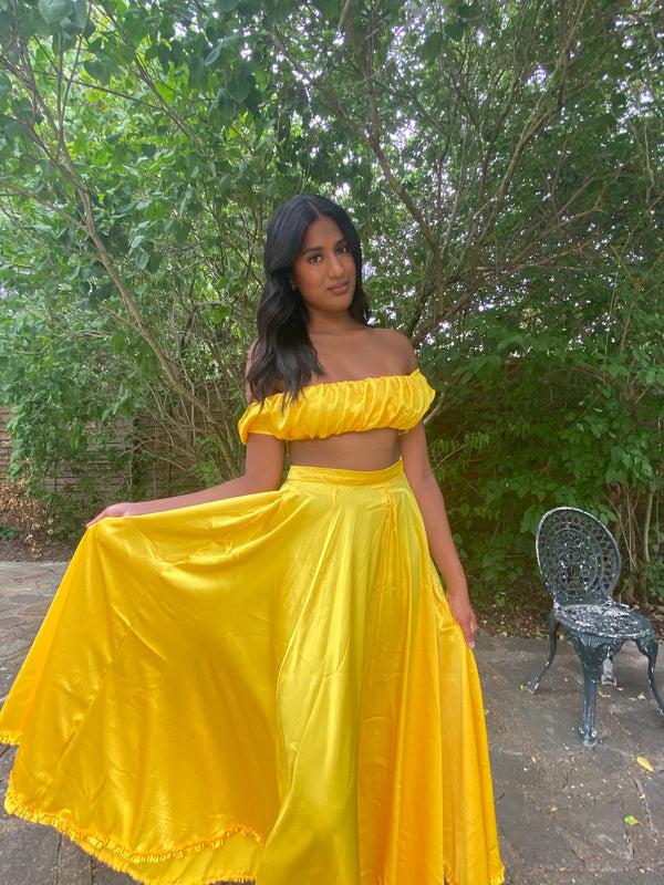 Kanya London Yellow Lehenga Skirt