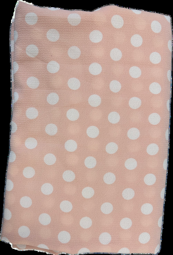 Kanya London Light Pink Polka Dot Off Shoulder ( Saree And Blouse )