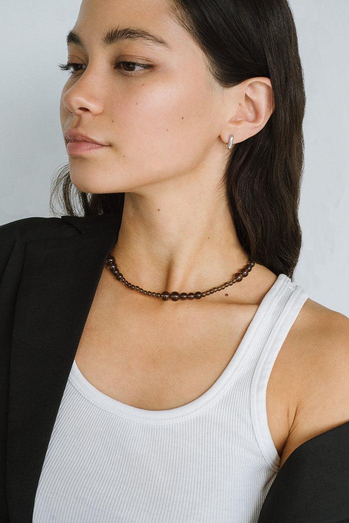 Kara Yoo Jewelry Avery Necklace - Smoky Quartz