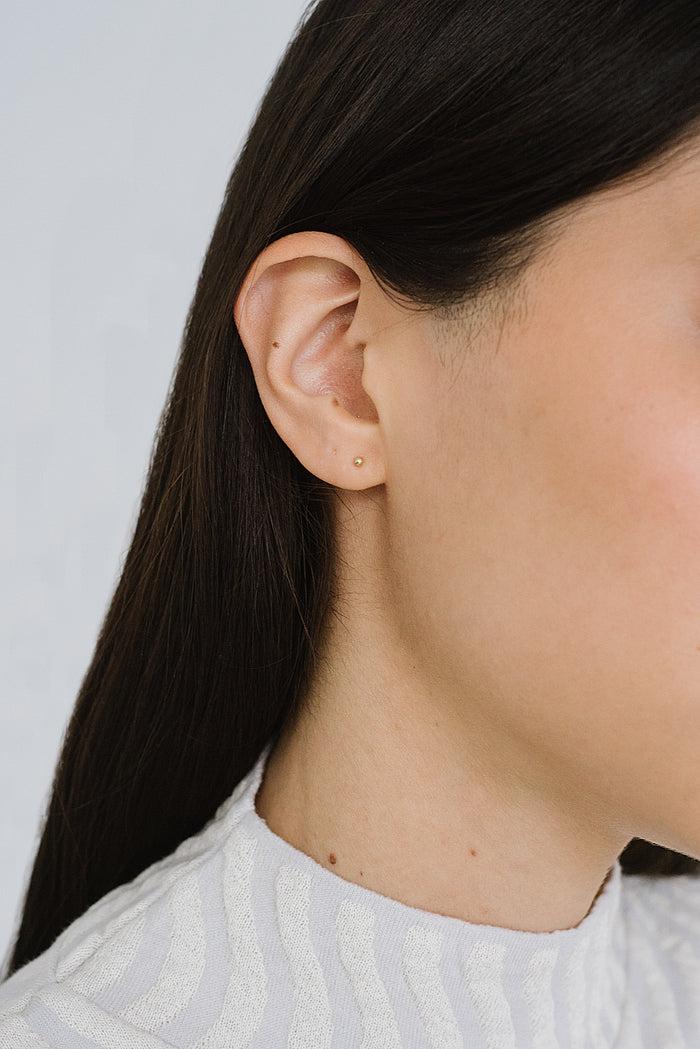 kara yoo jewelry Baby Ginni Studs Solid 14K Gold