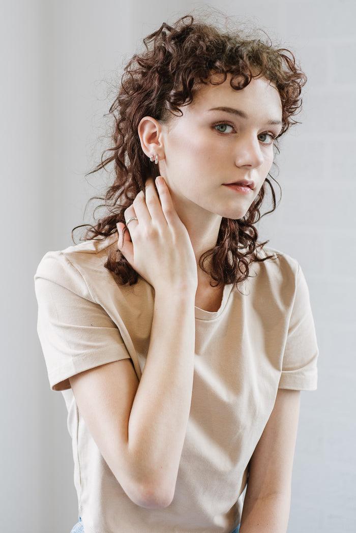 kara yoo jewelry Baby Norma Huggie Hoops