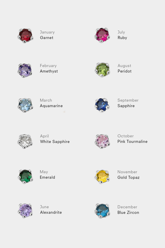 Kara Yoo Jewelry Birthstone Earrings